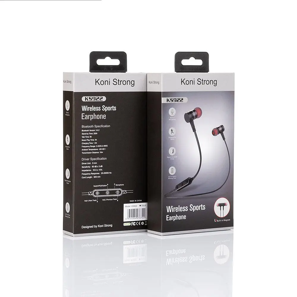 Беспроводные Bluetooth наушники Koni strong KS922, BT4.2, 6h, black - фото 3
