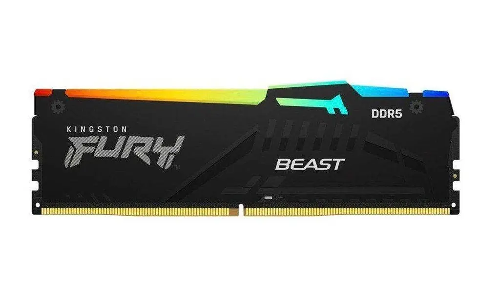 Память для настольных компьютеров Kingston FURY 64GB (4x16GB) DDR5 6000MHz Beast Black RGB (KF560C40BBAK4-64) - фото 2