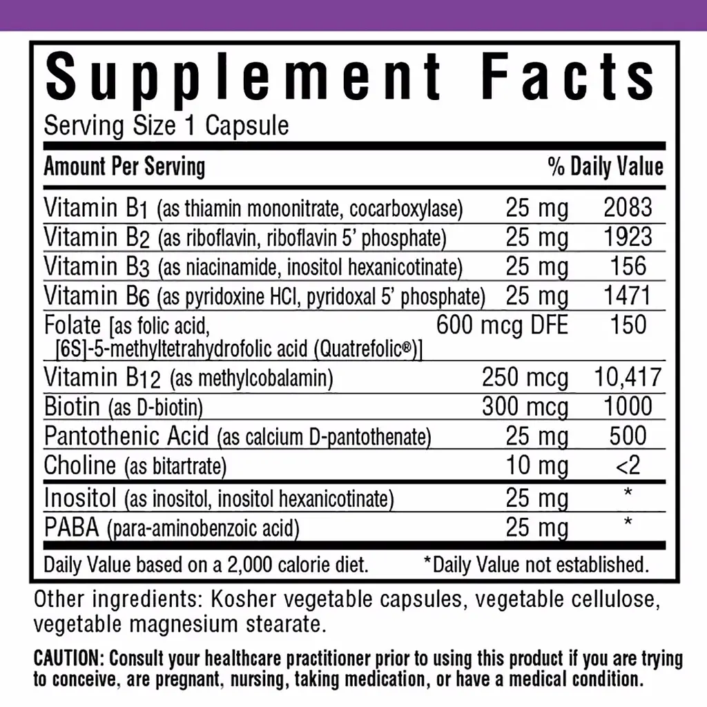 Коензим В-Комплекса Bluebonnet Nutrition Cellular Active 50 гелевих капсул - фото 2