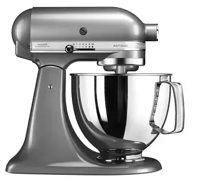 Кухонна машина KitchenAid Artisan 4,8 л 5KSM125ECU з відкидним блоком сріблястий