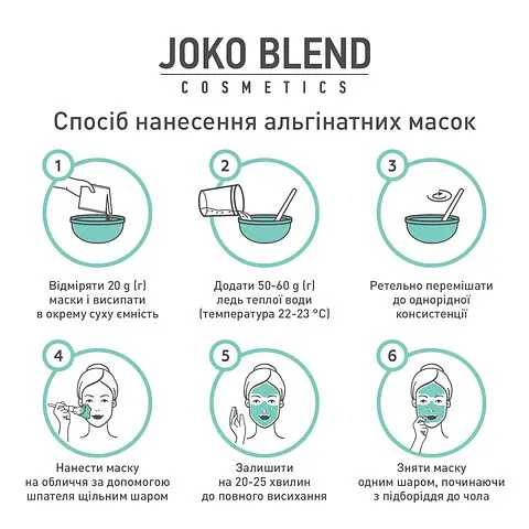 Альгінатна маска навколо очей з пептидами Joko Blend 20 г - фото 3