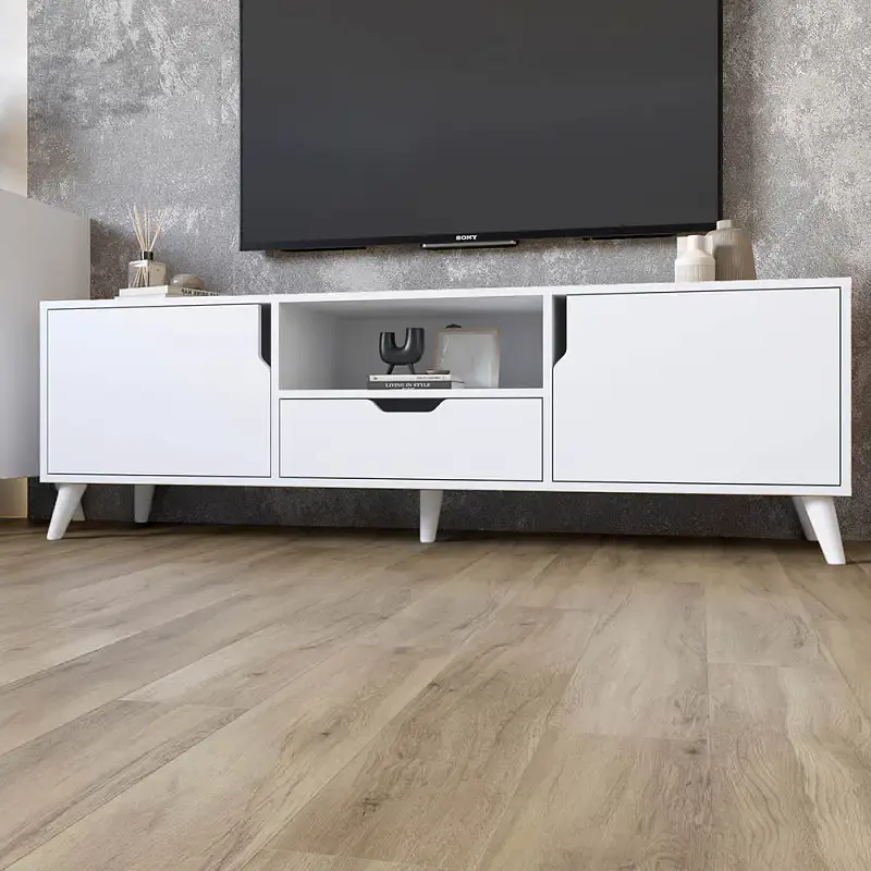 Комплект меблів для вітальні М-ЗОН Борн Німфея Альба (білий) 5 предметів з білими ніжками (MZN-031067) - фото 11