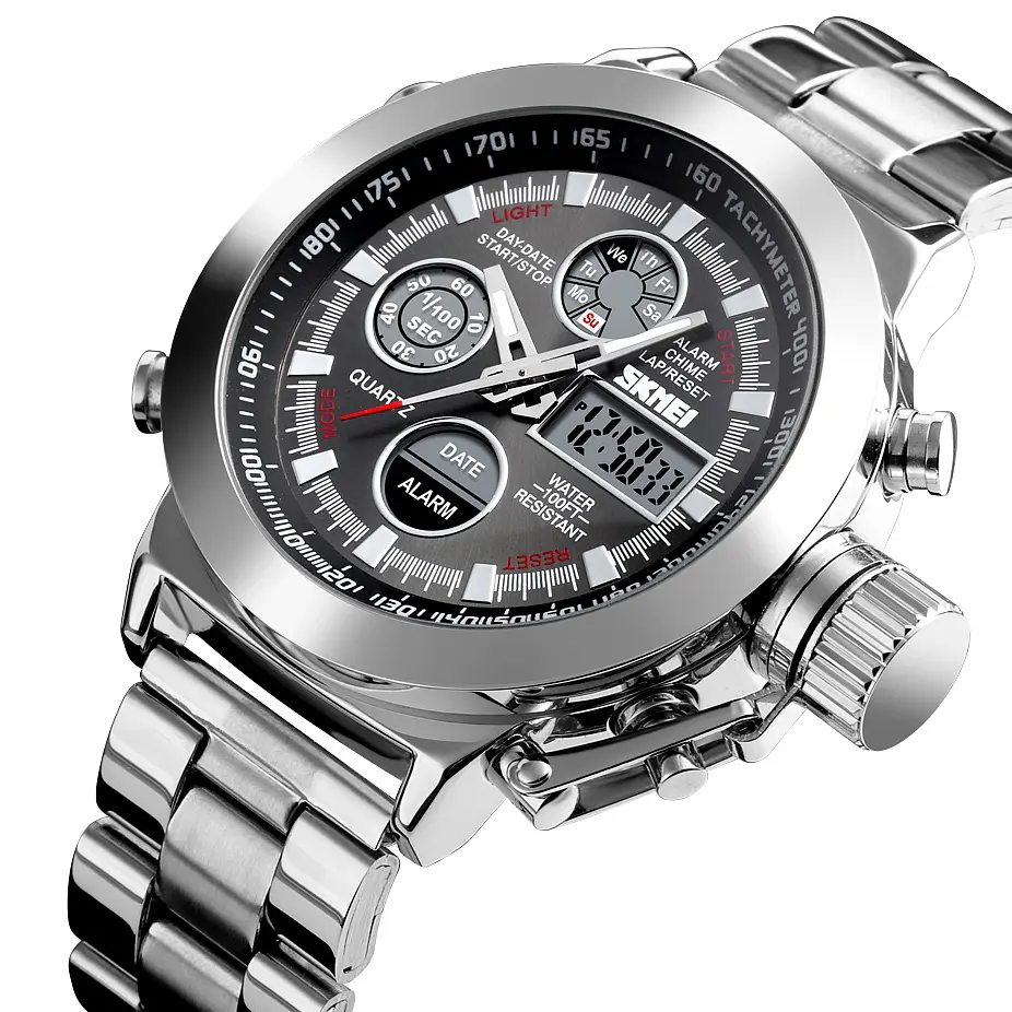Чоловічий наручний годинник 1515SI Silver Skmei acs0030706 - фото 2