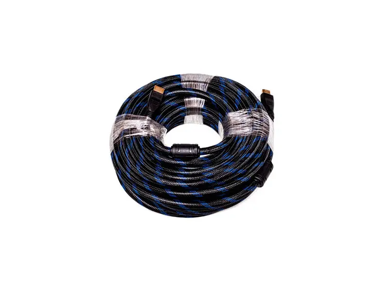 Кабель PowerPlant HDMI-HDMI v1.4, 20м, Nylon, Double ferrites (KD00AS1207) - фото 2