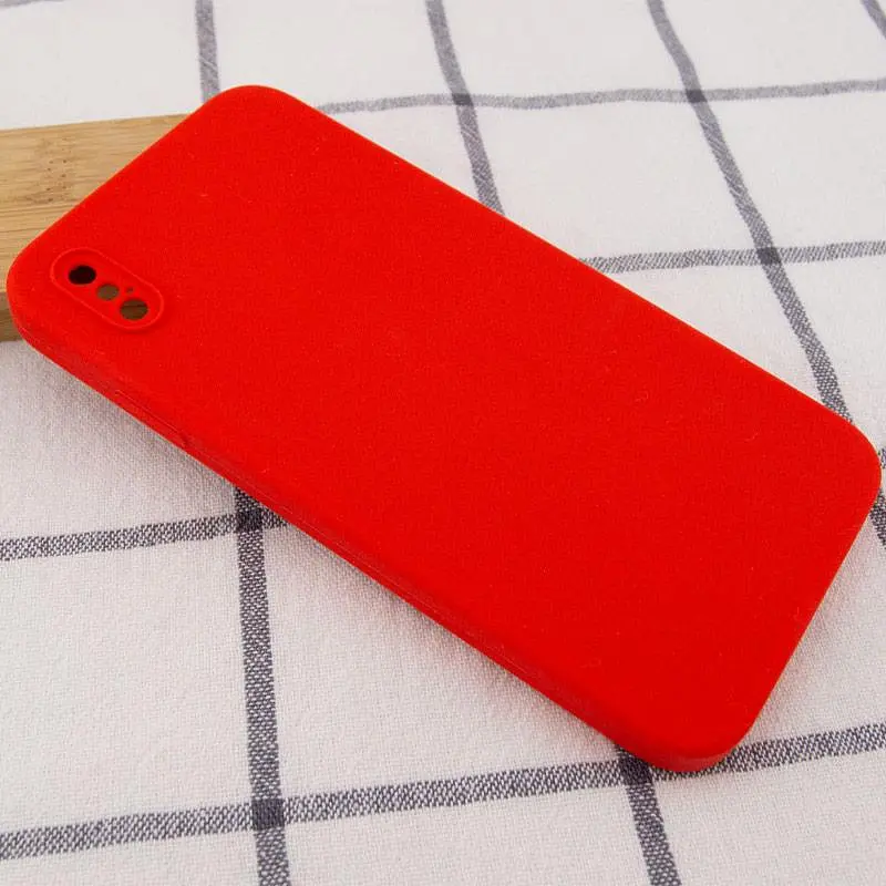 Чохол Silk Square Full Camera Protective (AA) NO LOGO для Apple iPhone X / XS (5.8") Червоний / Red - фото 2