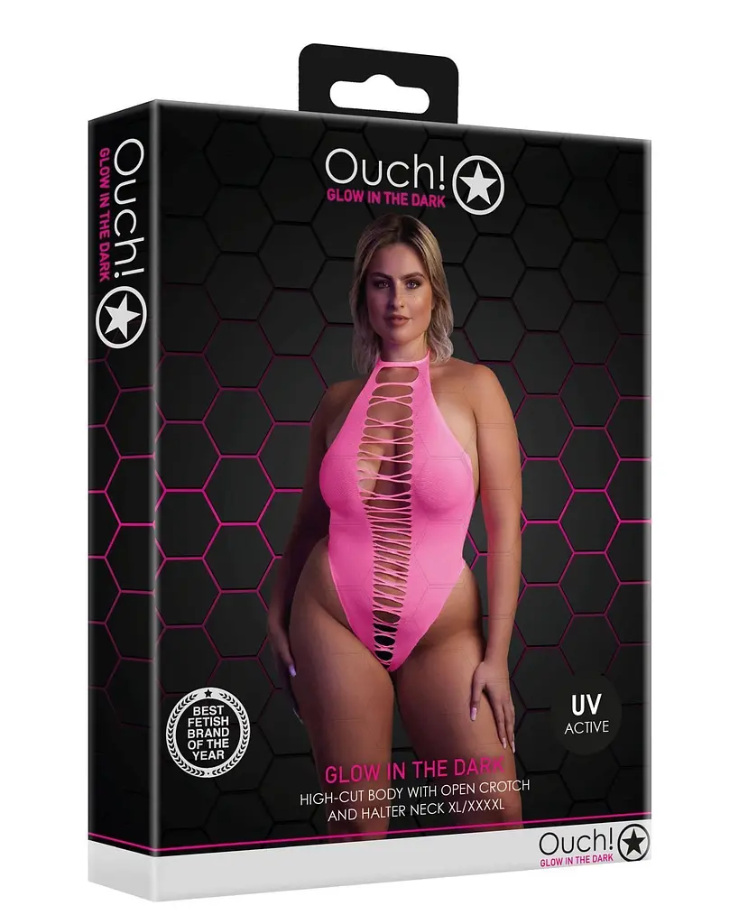 Боді Ouch! High-Cut Body, XL/XXXXL (рожевий) - фото 3