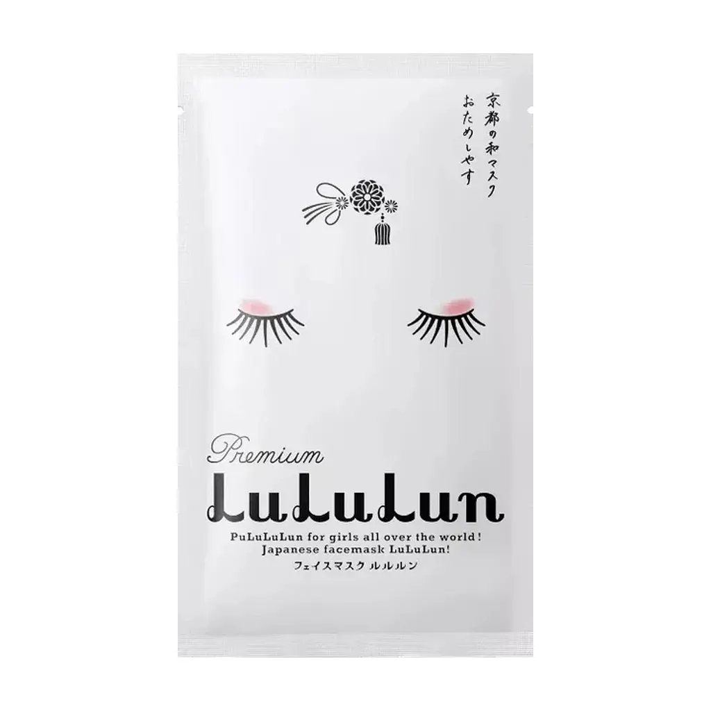 Маска для обличчя Lululun Premium Face Mask Kyoto Maiko Зволожуюча З екстрактом саке та бін-цукє 1 шт х 5 уп (4582305063394) - фото 2