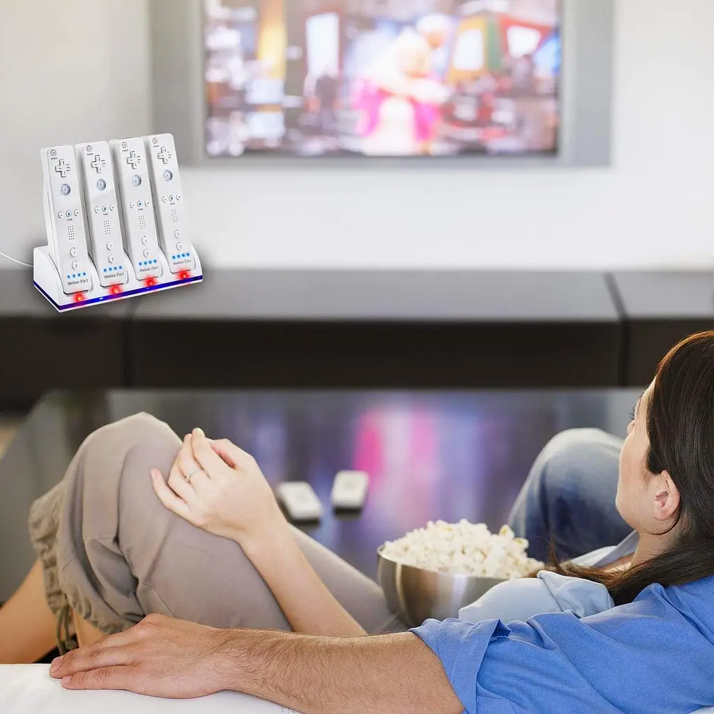 Акумуляторна батарея для пульта дистанційного керування Wii TechKen 4 Pack, 4 батареї ємністю 2800 мАг - фото 6