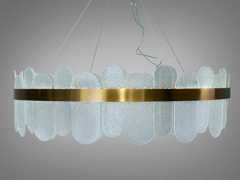 LED-люстра під латунь Diasha 803/800SGD золото, кришталева, 165 Вт, 80 см, 16-25m2 - фото 4