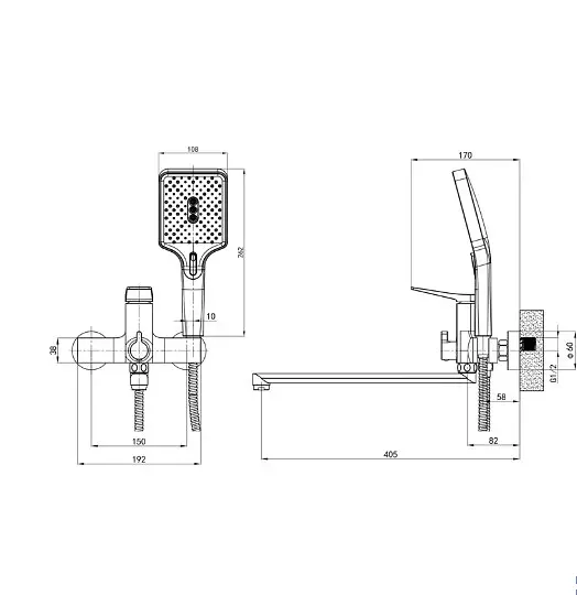 Змішувач для ванни Mixxus Premium Degas 006 (EURO) (MI8247) - фото 5