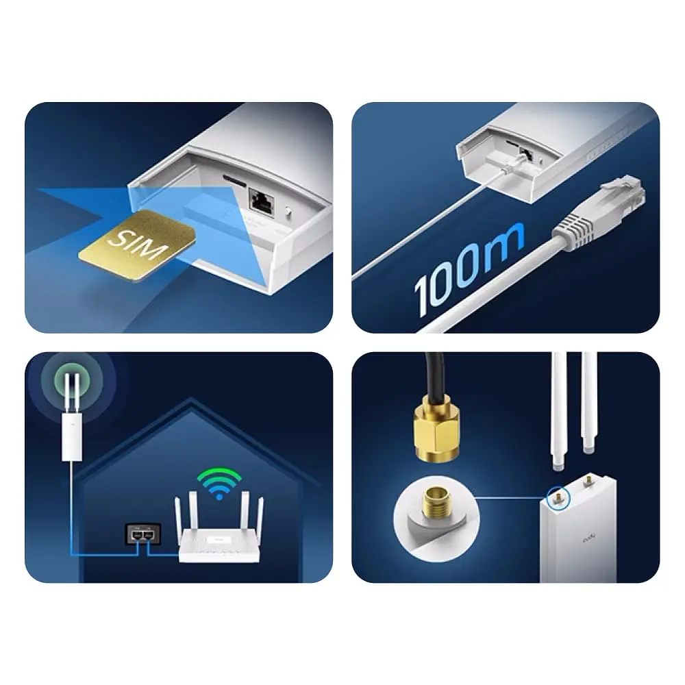 WiFi 5 Mesh 4G LTE-маршрутизатор зовнішній Cudy LT500 OUTDOOR CAT4 дводіапазонний (73-00530) - фото 10