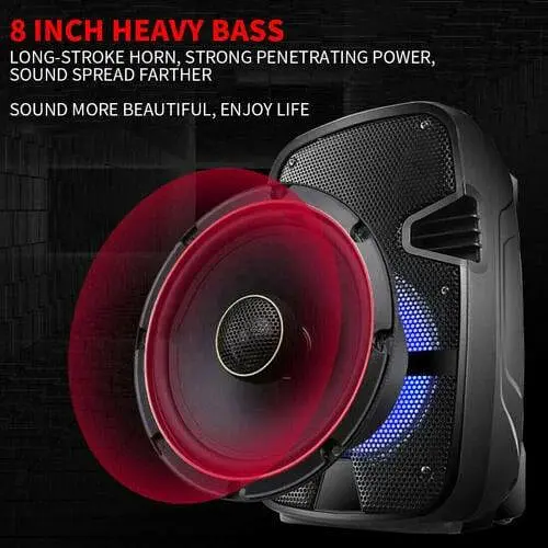 Колонка бездротова з підсвіткою та мікрофоном 6,5" - Bluetooth-колонка з функцією караоке 6,5" - фото 7