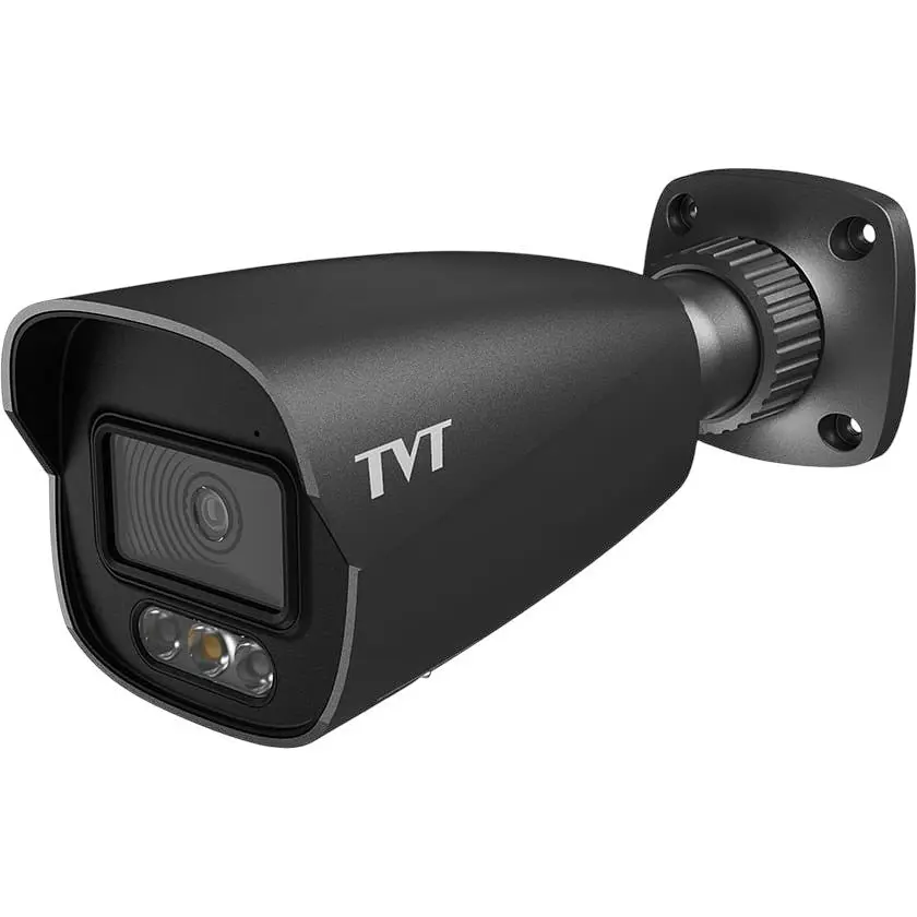 IP-відеокамера 4Mp TVT TD-9442S4-C(D/PE/AW3) Black f=2.8mm, ІЧ+LED-підсвічування, з мікрофоном (77-00373)