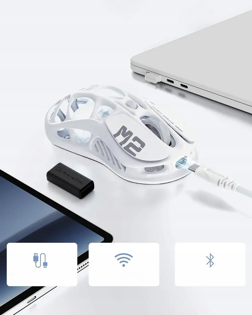 Миша GravaStar Mercury M2 BT/WL/USB-A RGB Opaline White (GRAVASTARM2_WHT) - фото 8