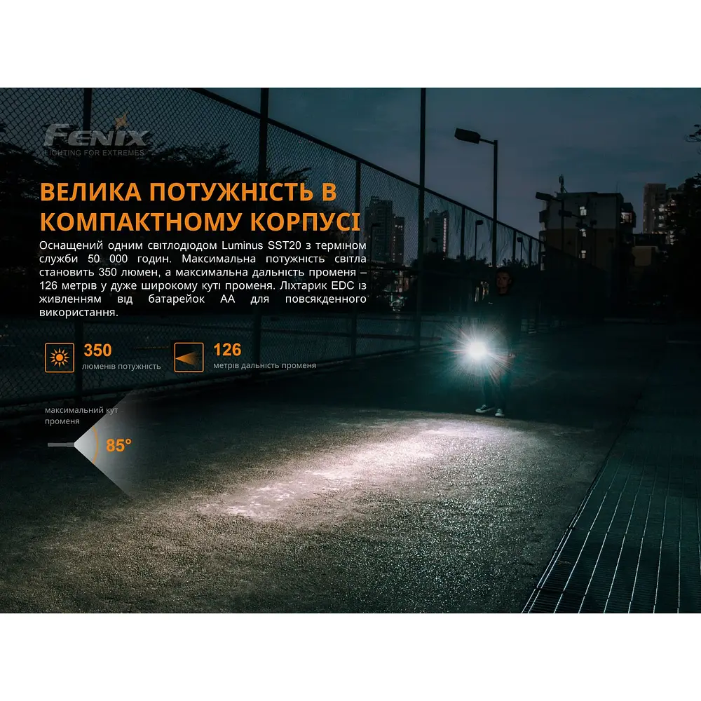 Ліхтар ручний Fenix E20 V2.0 - фото 7
