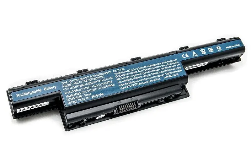 Акумулятор PowerPlant для ноутбуків ACER Aspire 4551 (AS10D41, AC 4741, 3S2P) 10.8V 6600mAh (NB00000064) - фото 2
