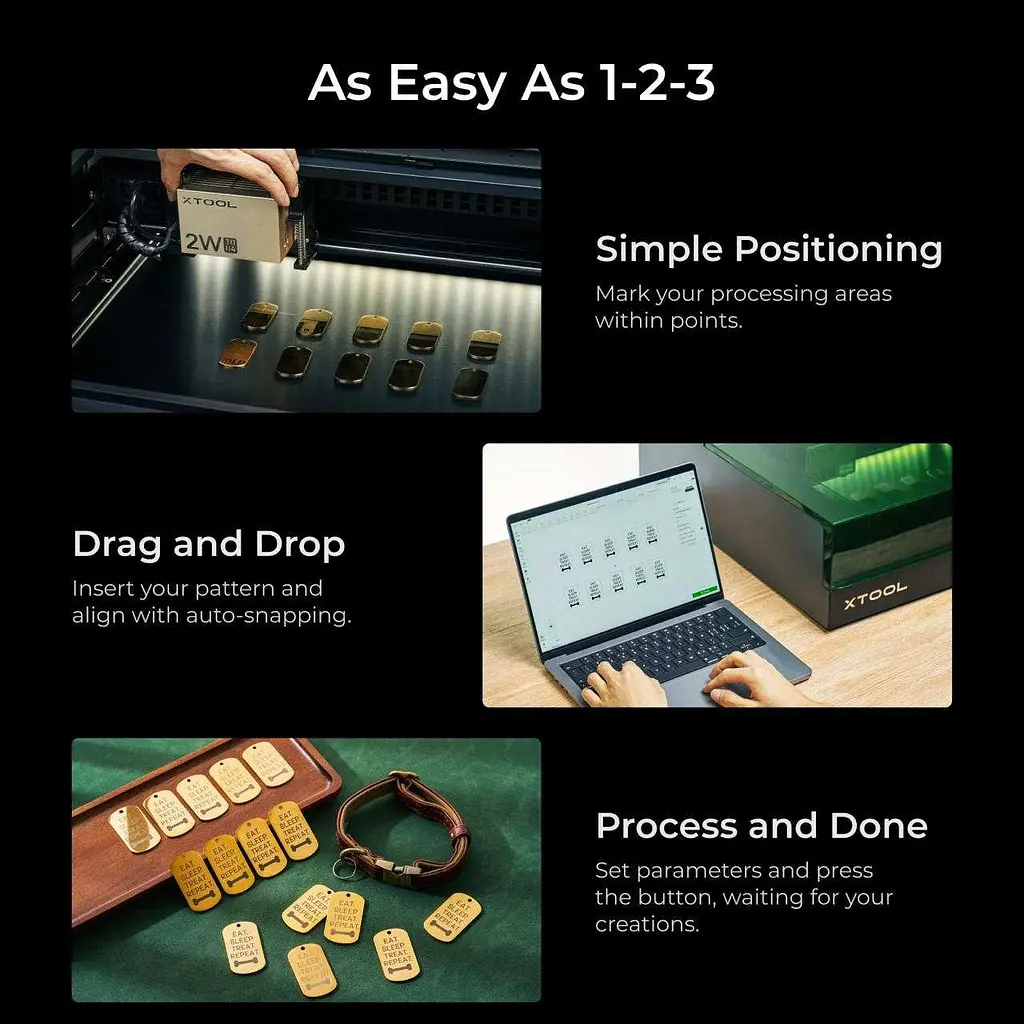 Лазерний гравірувальний верстат 2-в-1 xTool S1 40W All-in-One Kit (S1-AIOB) Black - фото 11