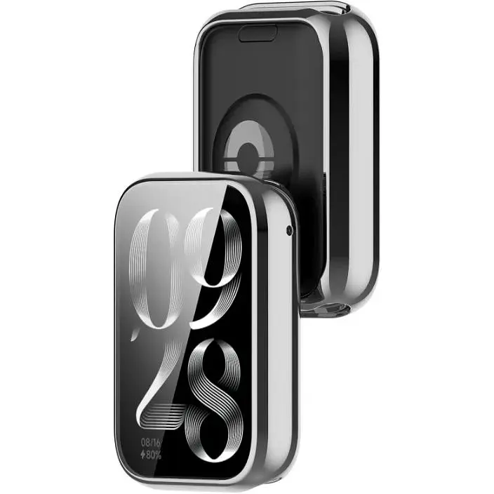 Чехол-накладка DK Silicone Face Case для Xiaomi Mi Band 8 Pro (silver) - фото 2