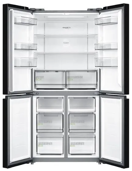 Холодильник Midea MDRF632FIF22 чорне скло - фото 2