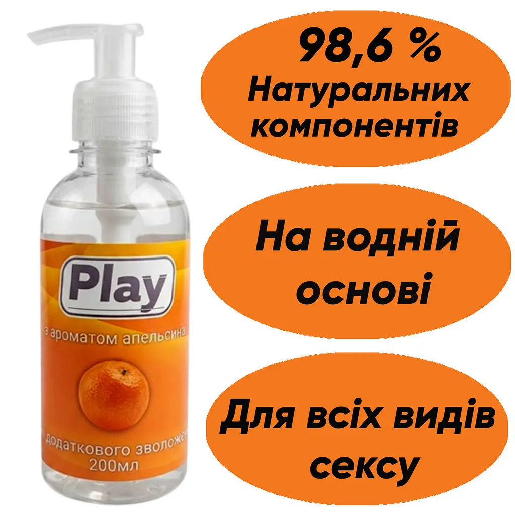 Їстівний оральний лубрикант Play на водній основі для мінета та кунілінгусу - фото 2