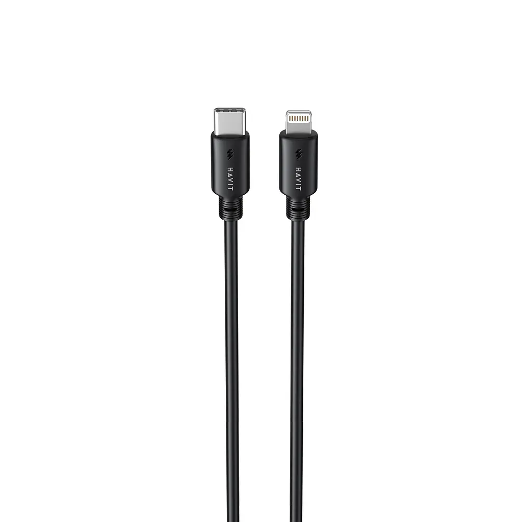 Кабель Havit CB304C PD30W USB-C - Lightning 1 м черный (HV-CB304C) - фото 3