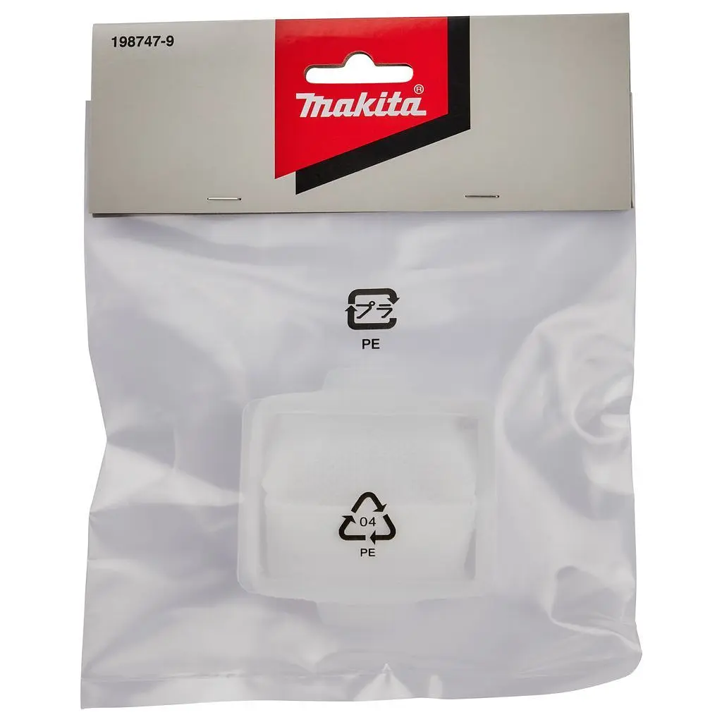 Мішок текстильний (1 шт) для пилососів Makita 4072D, 4073D, 4013D, 4093D, CL102D, CL104D, CL107FD, CL072D, CL114FD, CL121D, DCL142, DCL182, DCL184, DCL282F (198747-9) - фото 4