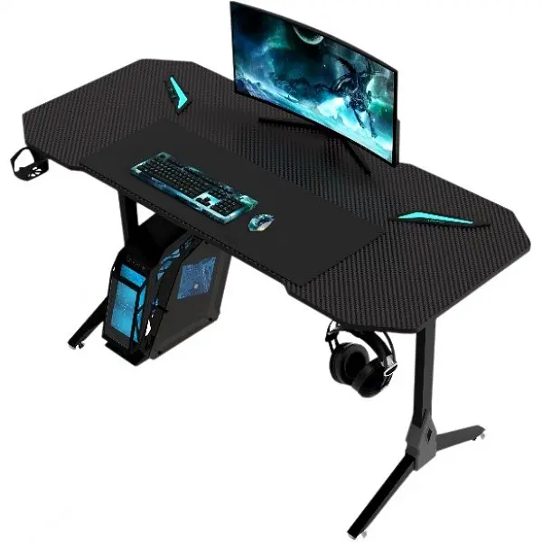 Геймерський комп'ютерний стіл GT Racer T-1211, 120x60x73 Black (T-1211 (120x60x73) Black)