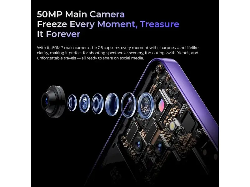 Смартфон Oukitel C6 5G 12/512GB Purple - фото 2