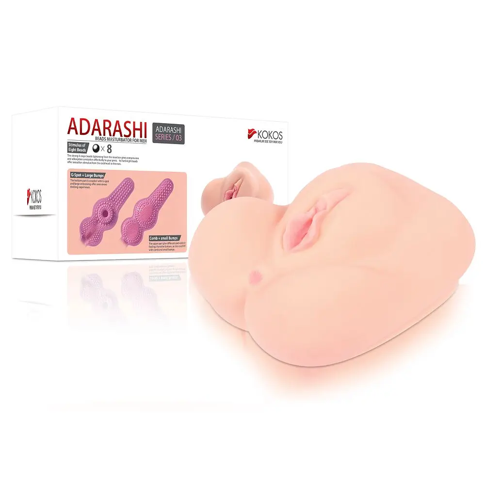 Мастурбатор-вагіна двошаровий Kokos Adarashi -3 Double Layer - фото 5