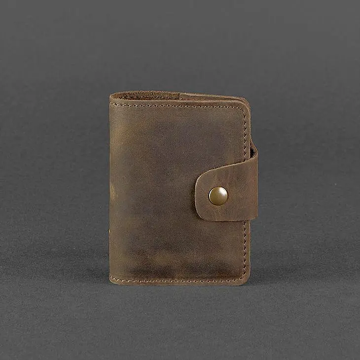 Шкіряний кард-кейс 7.1 (Книжечка) темно-коричневий - фото 6