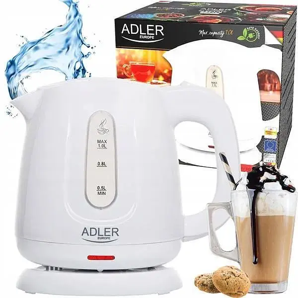 Чайник электрический Adler AD 1373 с автовыключением на поворотной основе 850 Вт 1 л - фото 10