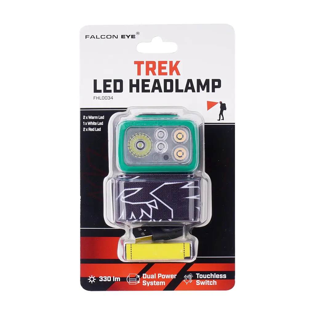 Ліхтар Falcon Eye Trek (330 Lm) Cool/Warm White/Red LED Dual Power System USB-C (FHL0034) (DAS303979) - фото 2