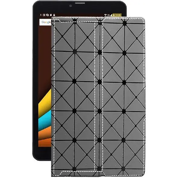 Чохол StatusCASE з екошкіри для планшету Sigma X-style Tab A81 Сірий ромб - фото 1