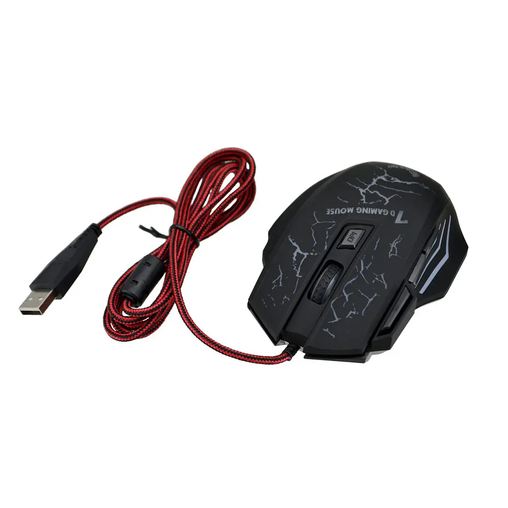 Ігрова миша c підсвічуванням геймерські миші провідні USB Gaming Mouse X7 RGB 4800 dpi - фото 7