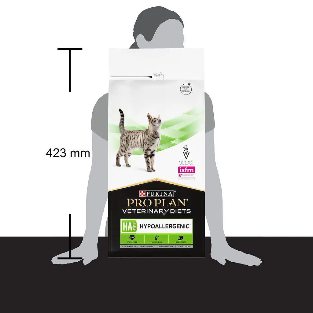 Сухий корм для котів при харчовій алергії Purina Pro Plan Veterinary Diets HA Hypoallergenic, 1,3 кг (12382618) - фото 4