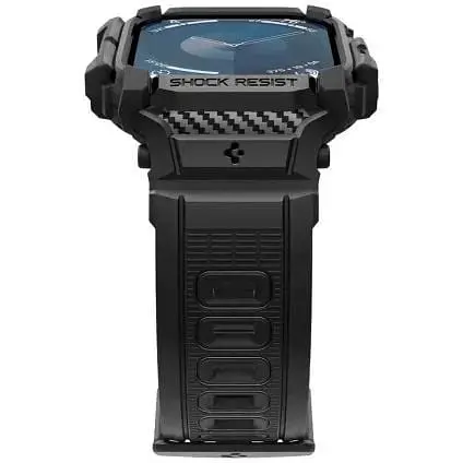 Протиударний чохол із ремінцем Spigen Rugged Armor Pro Matte Black для Apple Watch Series 10 (2024) 46мм (ACS08604) - фото 3