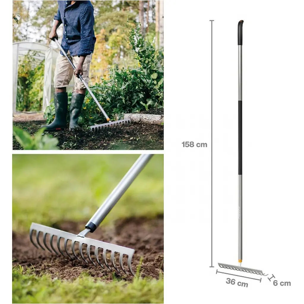 Граблі металеві Fiskars Ergonomic (1077113) - фото 2