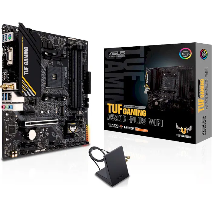 Материнська плата ASUS TUF GAMING A520M-Plus WIFI (TUF Gaming A520M-Plus WIFI) (Socket AM4, AMD A520, Micro-ATX) - фото 6