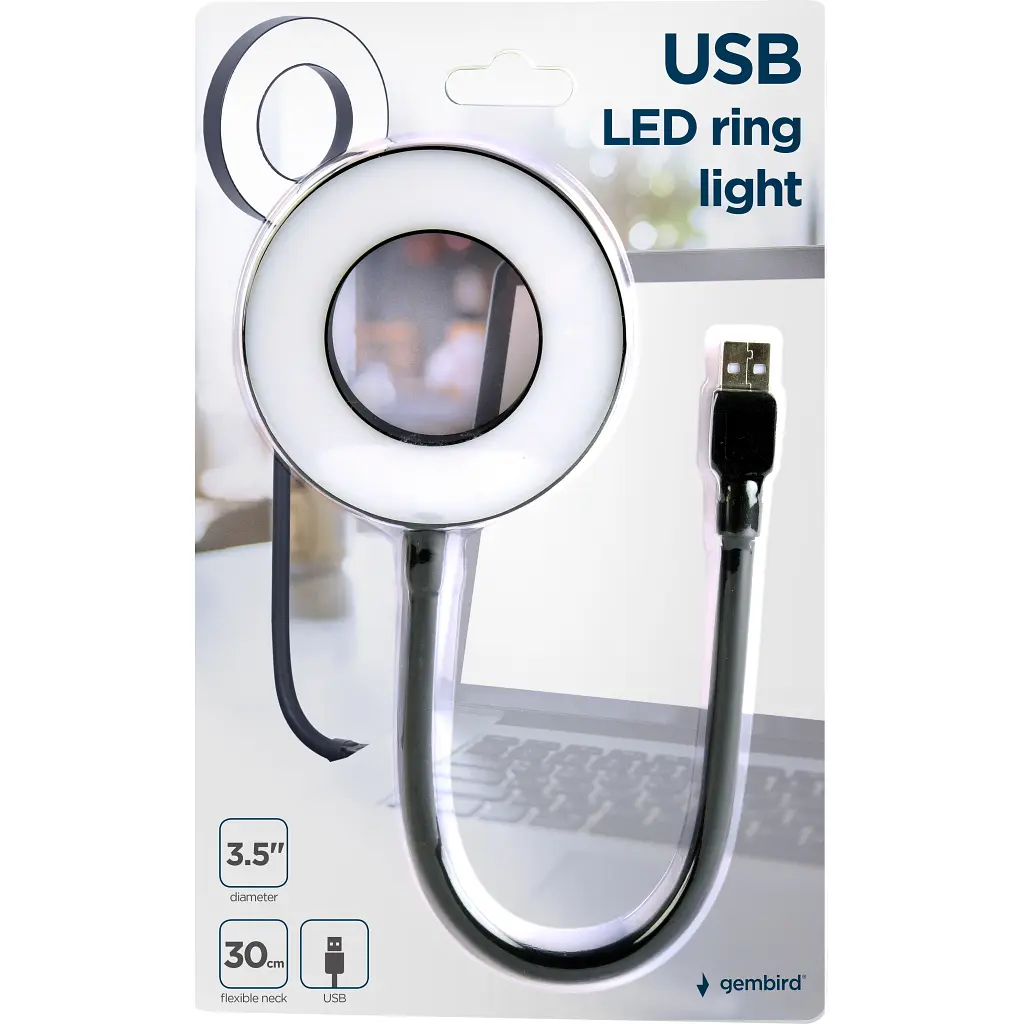 Лампа USB Gembird LED, ring 3.5 inch, 6W (NL-LEDRING-01) - фото 3
