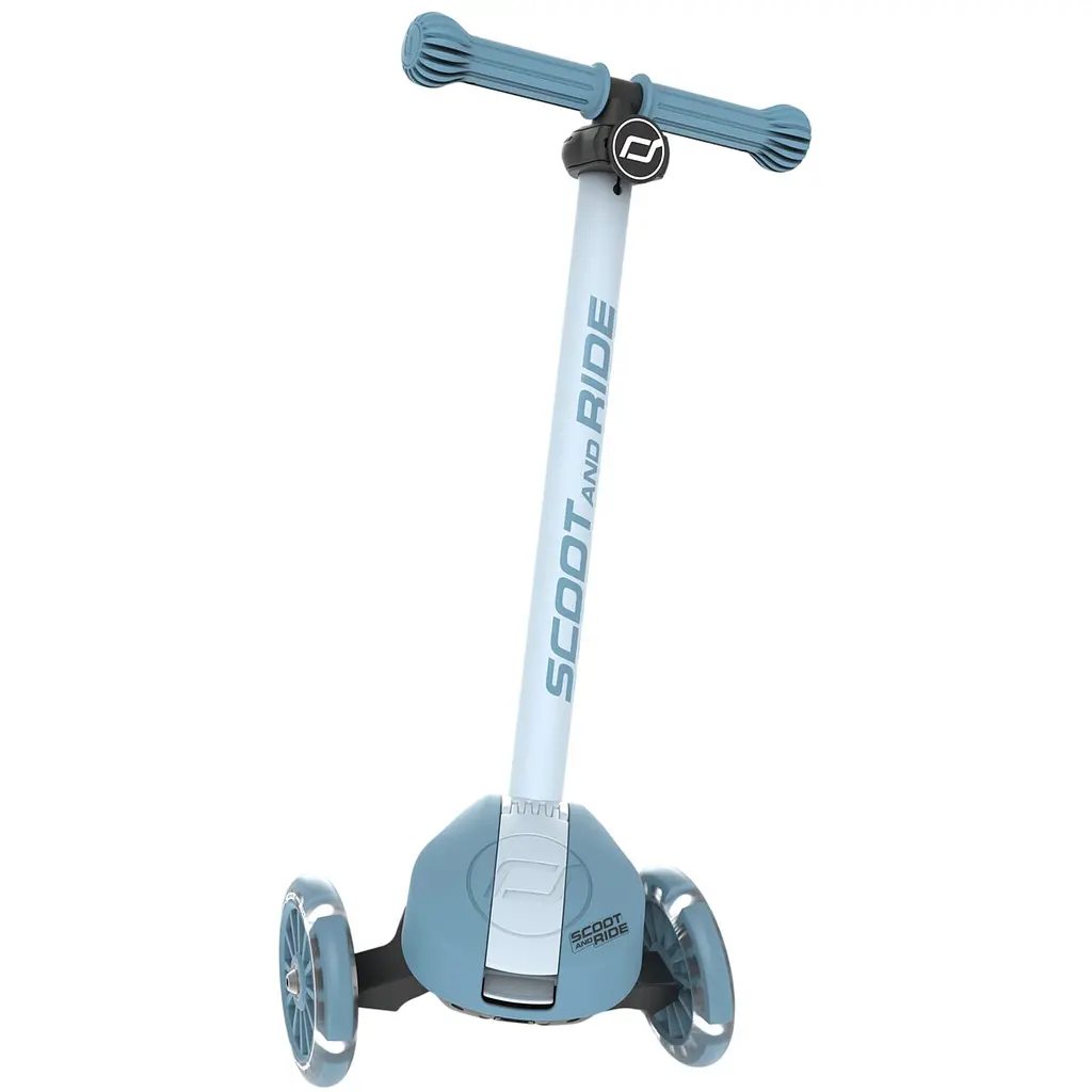 Самокат Scoot and Ride Highwaykick-3s колеса світяться 3+ років сіро-синій (SR-00933) - фото 3