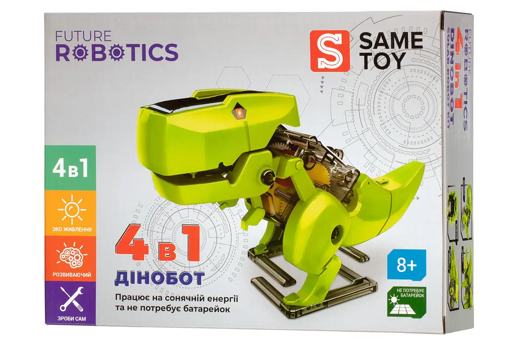 Робот-конструктор Дінобот 4в1 на сонячній батареї Same Toy det0018060 - фото 2