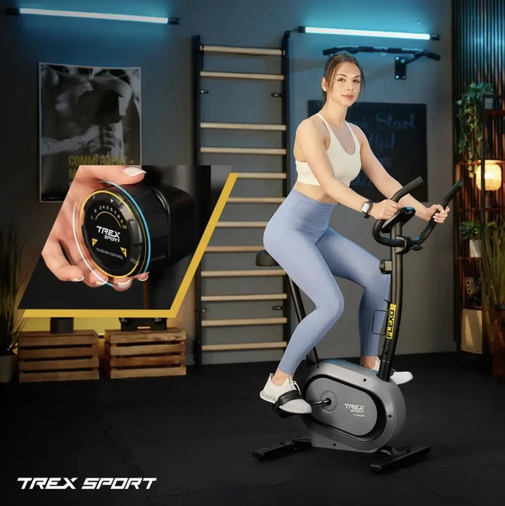 Велотренажер Trex Sport TX-450MB FLEXO магнітний сірий - фото 5
