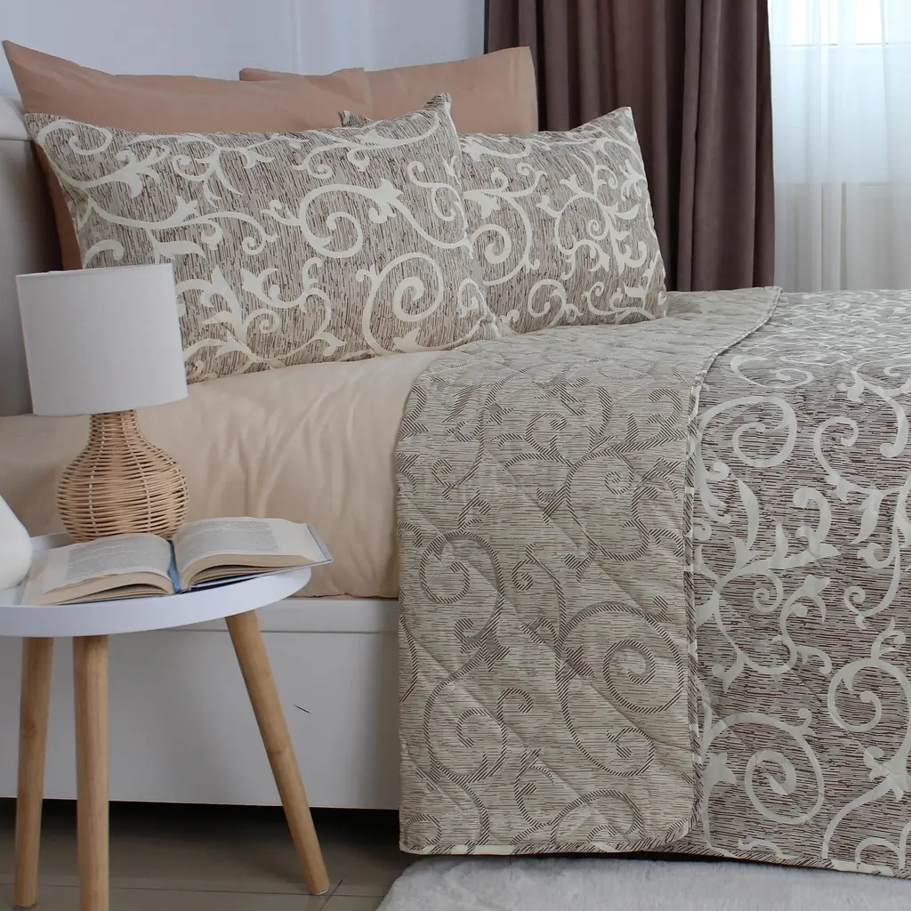 Покривало ТЕП Elegante Cotton Beige and White 220 x 240 см (4-04577_32781) - фото 5