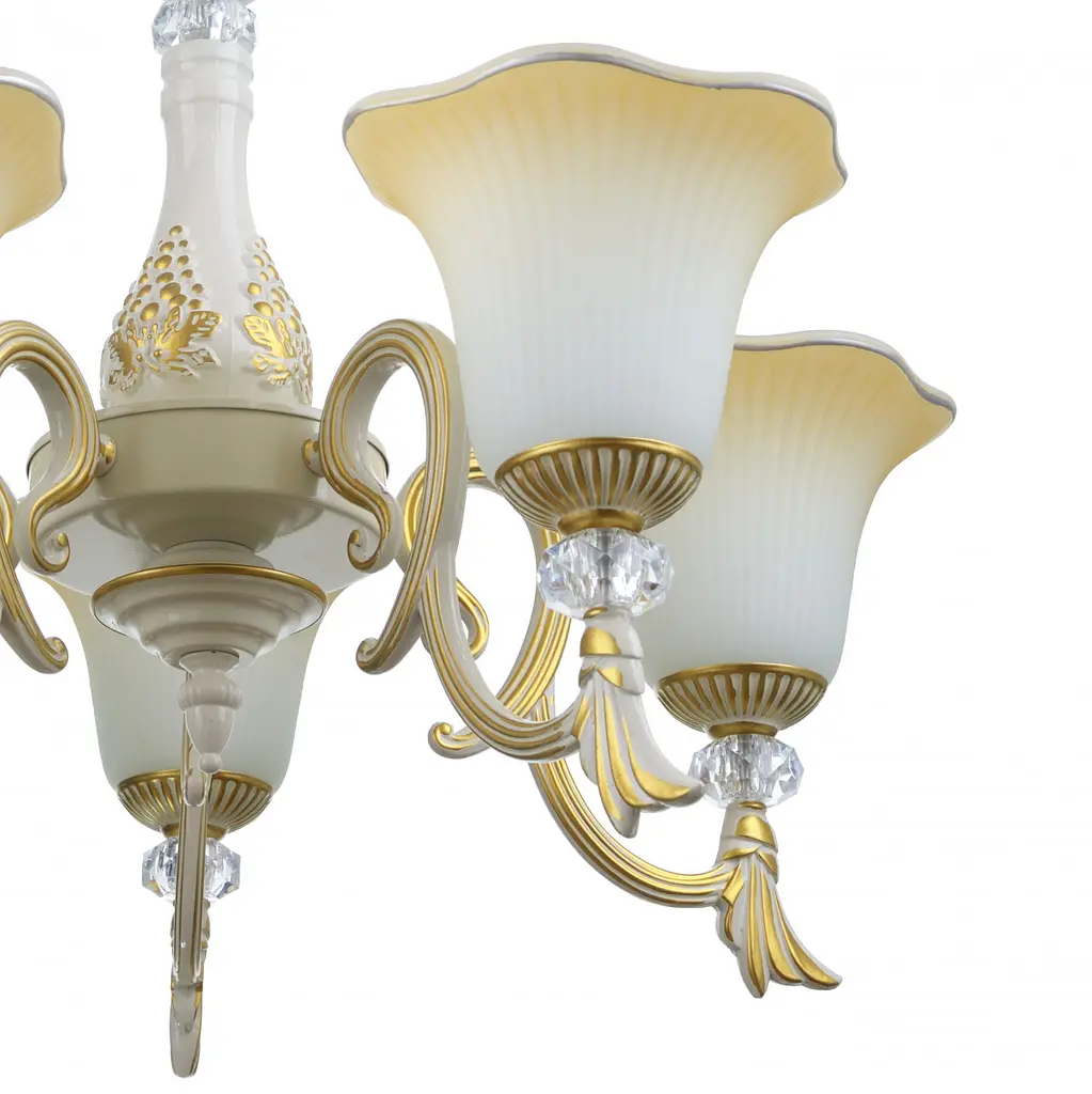 Люстра подвесная Brille прованс E27 60W WH (BKL-685S/5) - фото 7