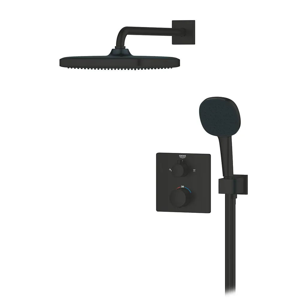 Душова система термостатична Grohe QuickFix Precision з Vitalio Comfort 250 348822430, Чорний матовий - фото 4