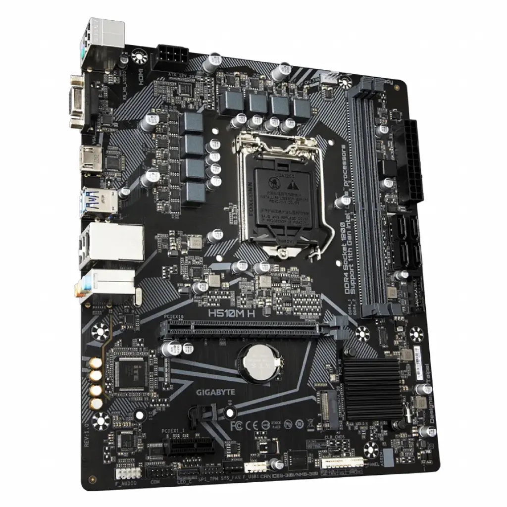 Материнська плата Gigabyte H510M H (H510M H) (Socket 1200, Intel H510, Micro-ATX) Б/в - фото 3