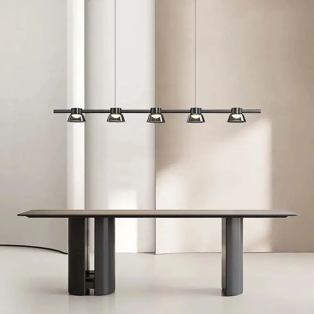 Удлиненная люстра HILDFRID на 5 плафонов Line.F MJ 179L-1200 BK - фото 6