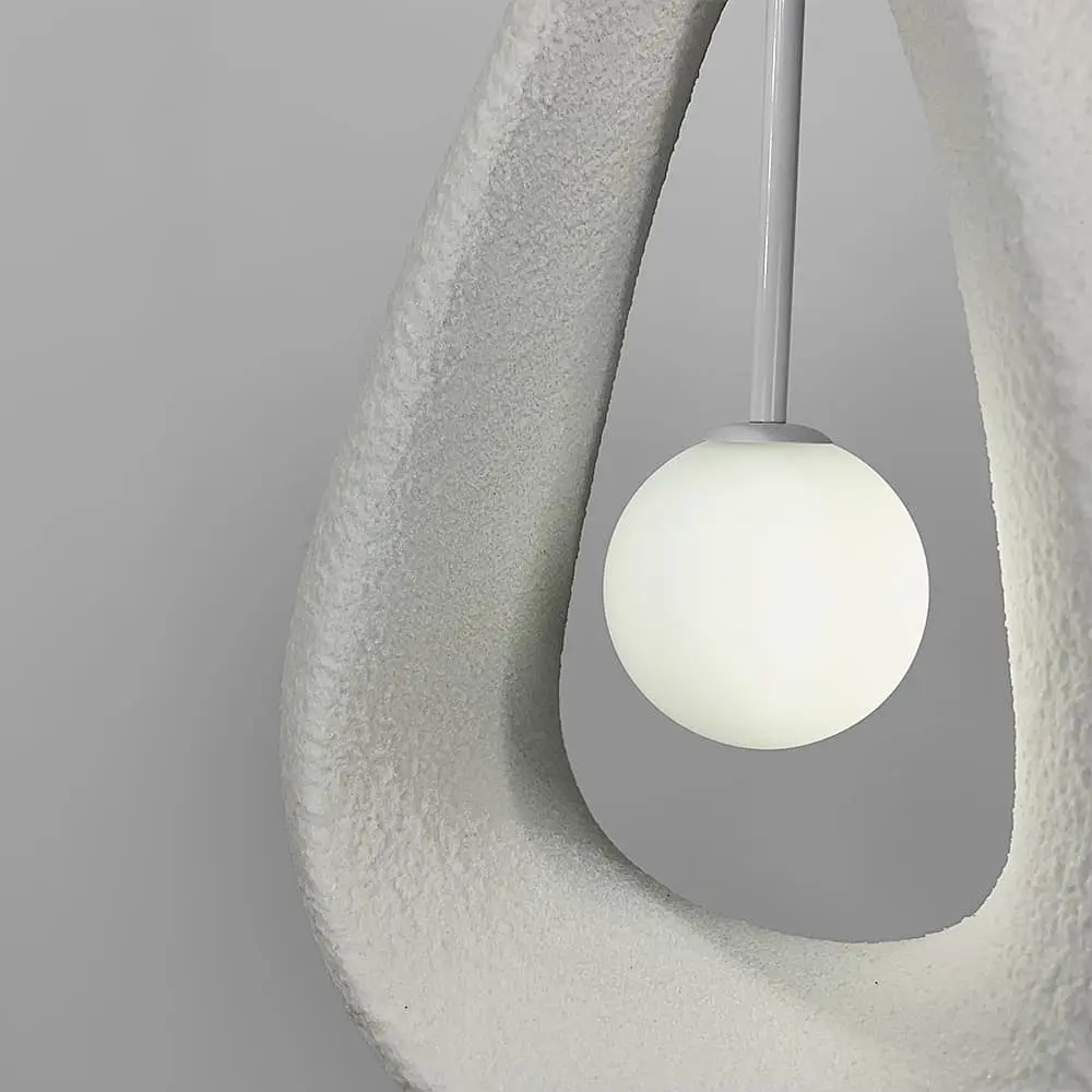 Гіпсовий світильник у білому кольорі 34х50 см | Арт. MJ40-330*500 WT | Line F - фото 6