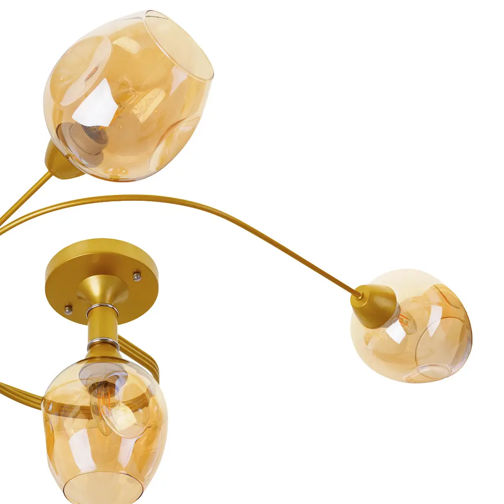 Люстра потолочная Brille в спальню E27 60W G (BR-01 612C/4) - фото 3