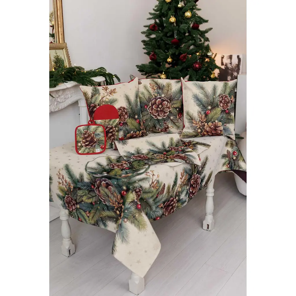 Скатертина гобеленова Прованс Ялинка 135×180 см (47063) - фото 11